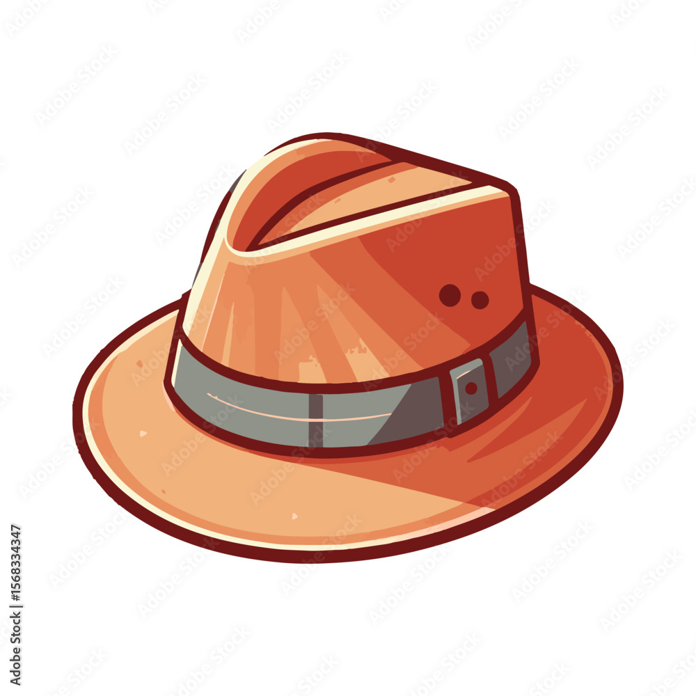 Fototapeta premium Fedora hat illustration design
