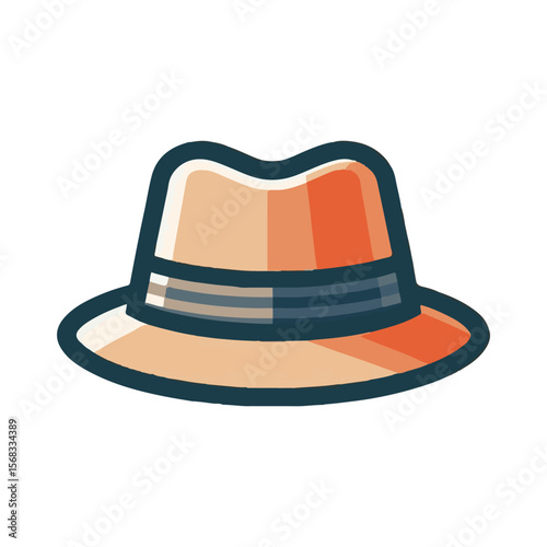 Fedora hat illustration design