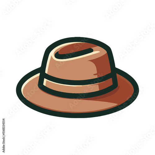 Fedora hat illustration design