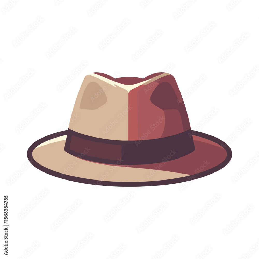 Fototapeta premium Fedora hat illustration design
