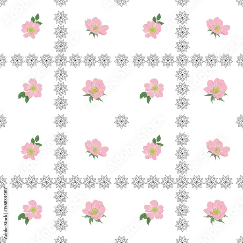 set of flowers