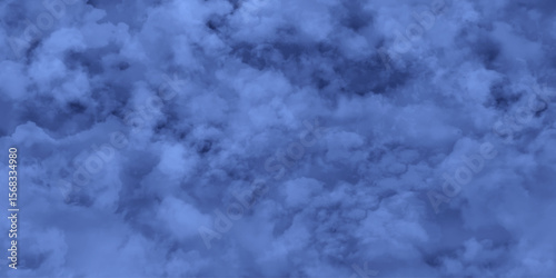 Blue Cloudstorm Atmospheric Background. Deep Blue Cloud Texture Background. Abstract Night Sky Cloud Design. Blue sky with cloud