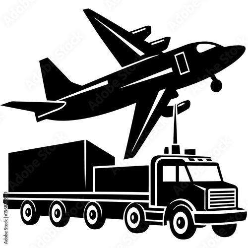 transportation icons set