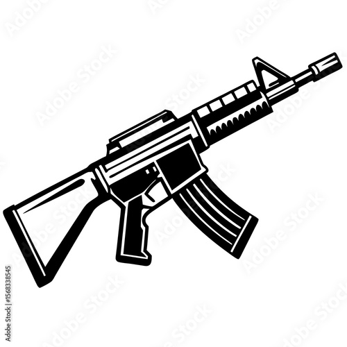 assault rifle vector illustration