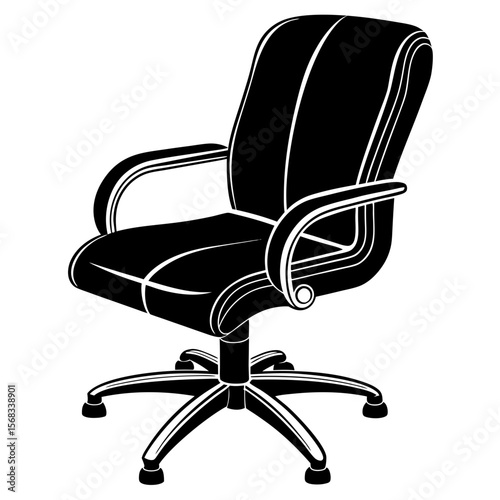 black leather armchair