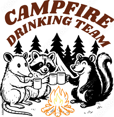 Camp fire Drinking Team svg, Funny Drinking svg