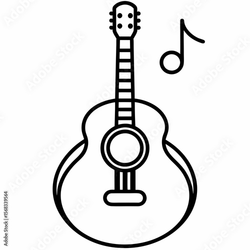 guitar icon vector illustration