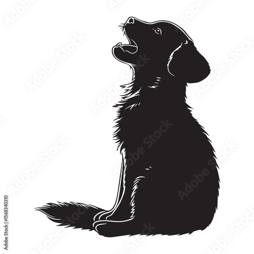 Cute Beagle Puppy Outline Art & Stencil Design 
