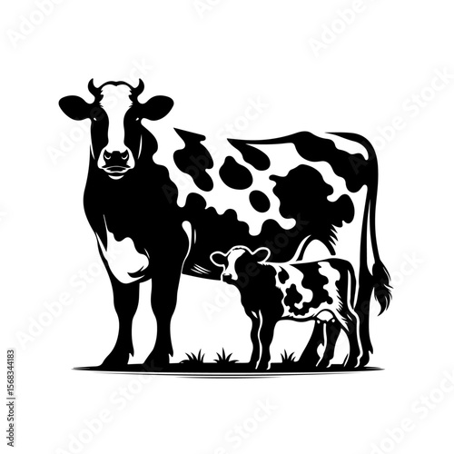 Holstein cow silhouette