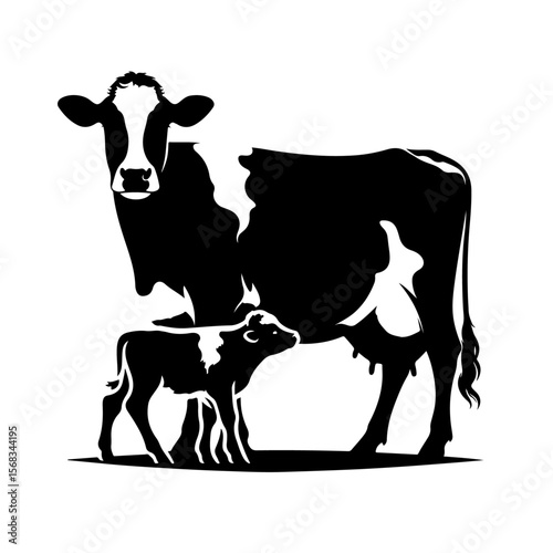 Holstein cow silhouette