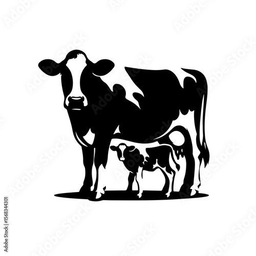 Holstein cow silhouette