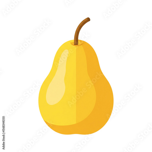 Yellow Pear Vector Illustration