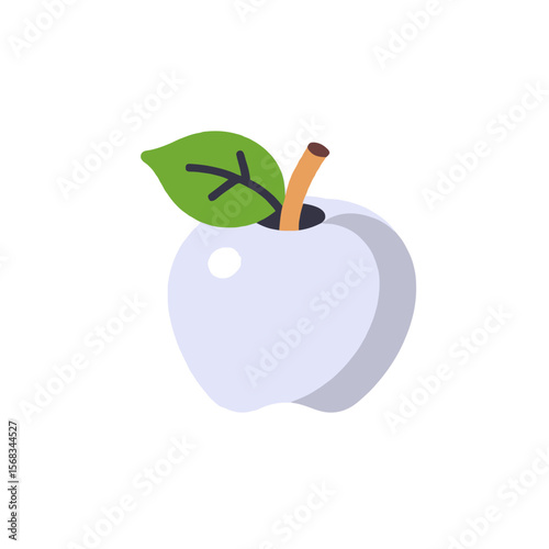 Cute-Light-Purple-Apple-Image-Fruit-Healthy-Food-Fresh-Fruit-Illustration-Simple-Drawing-Vector-Graphic-Design-Apple-Fruit-Image-Healthy-Snack-Nutritious-Food