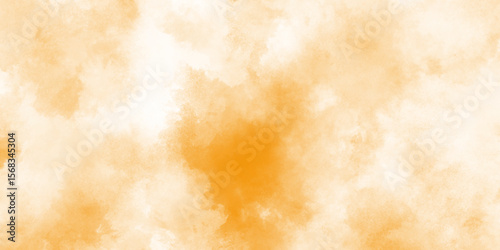 abstract orange watercolor background concept for banner, grungy section of wall ideal for soft textured on wet white paper, modern interior and design, abstract golden bokeh light celebration.