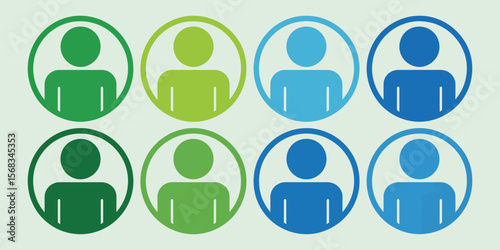 A set of profile icon vector