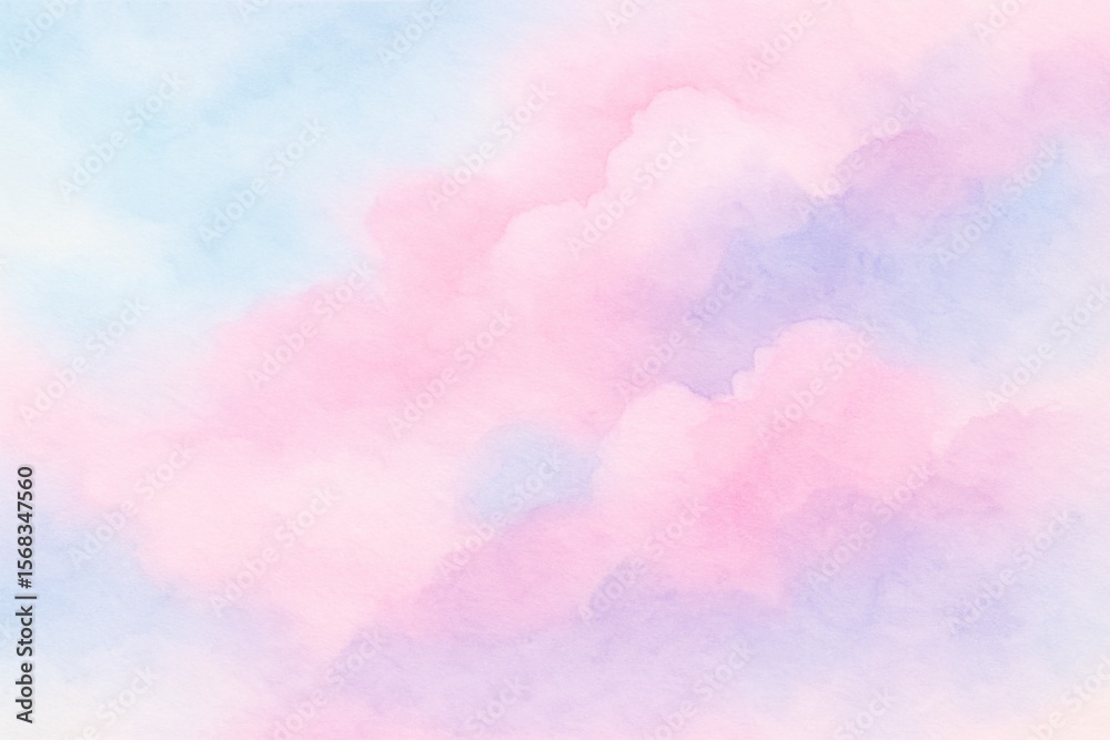 Fototapeta premium Pink and blue gradient watercolor wash