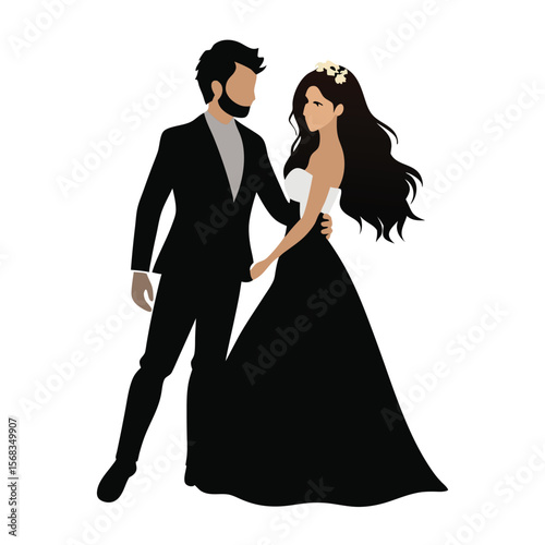 A Romantic Wedding Day Celebration of Love and Commitment Shared Between Two Beautiful People Enjoying their Special Moment