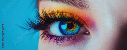 Eye with Colorful Makeup