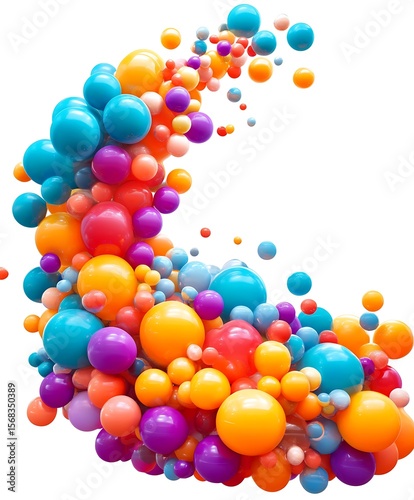 abstract background with colorful balls