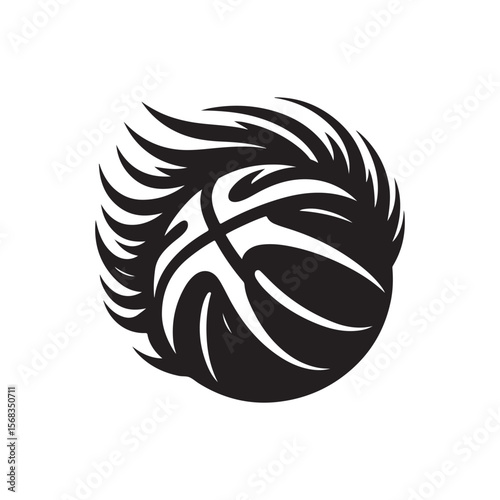 basketball slam dunk vector silhouette clip art logo design illustration