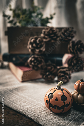 Jack-O'-Lantern, Pampkin, Halloween, Autumn, Image of Halloween, Natural objects ハロウィーンの飾り