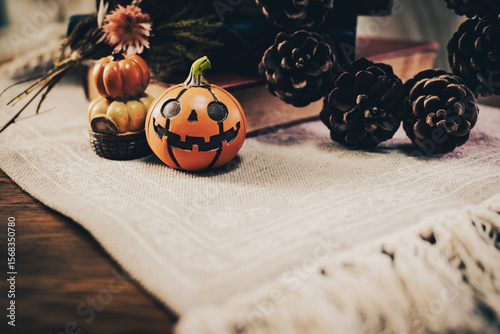 Jack-O'-Lantern, Pampkin, Halloween, Autumn, Image of Halloween, Natural objects ハロウィーンの飾り