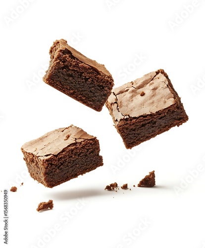 chocolate cake isolated on white