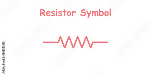 Electrical Resistor Symbol in Physics.