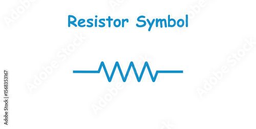 Electrical Resistor Symbol in Physics.