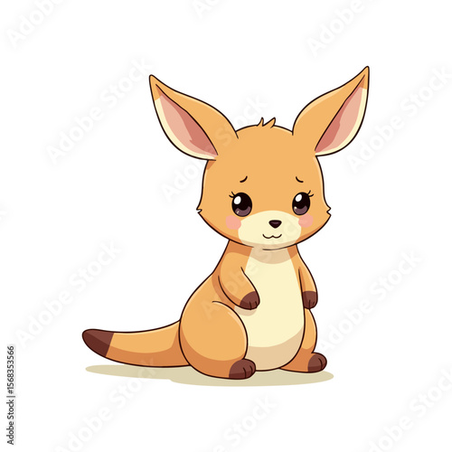 Cute Baby Kangaroo Clipart 07