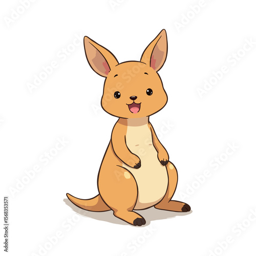 Cute Baby Kangaroo Clipart 05