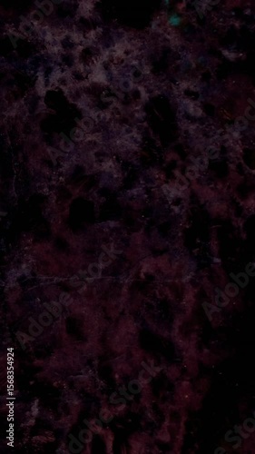 Animation of pink neon hearts flashing on dark cherry blossom background
