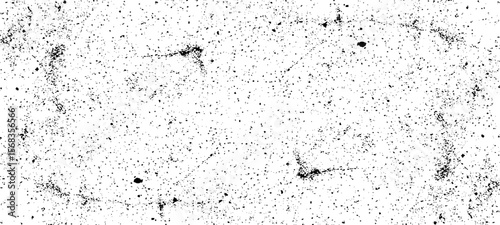Grainy grunge photo filter background. Black particles, fibers and flecks wallpaper. Vintage rough dirt dotted overlay. Vector sandy gritty template.