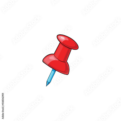 push pin isolated on white