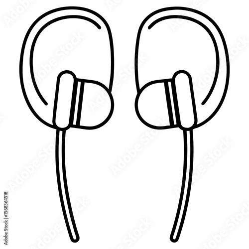 Minimal Earplug Icon Vector
