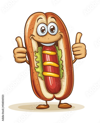 hot dog with mustard