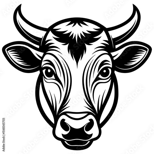 black and white cow