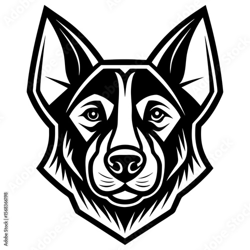 dog head vector