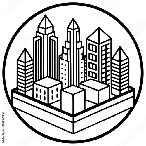 vector illustration of city buildings