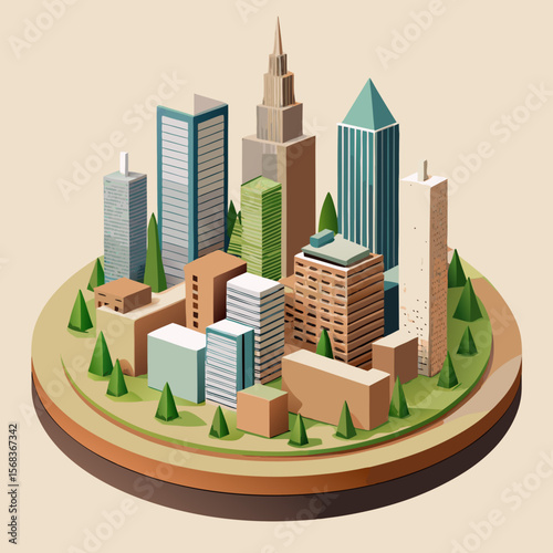 vector illustration of city