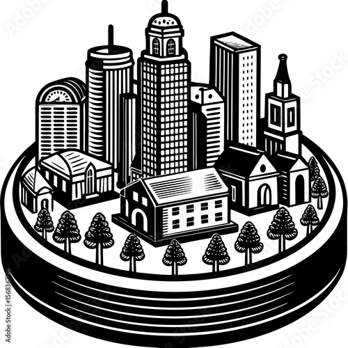 vector illustration of city