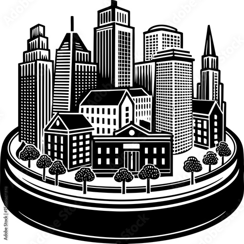 vector illustration of city skyline