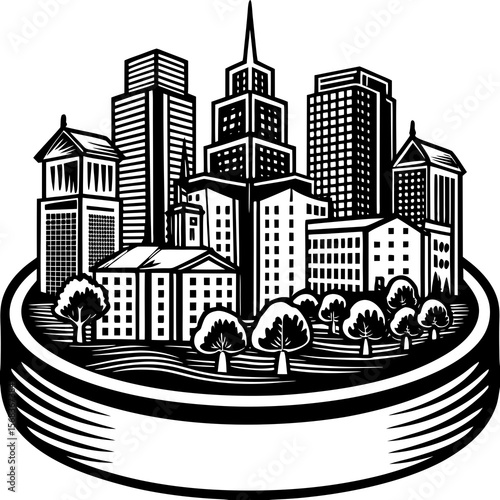 vector illustration of city