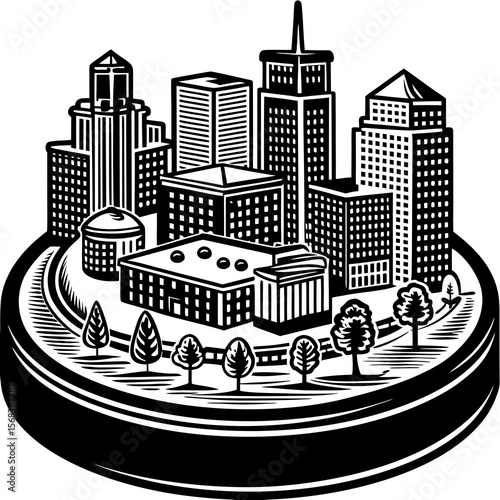 vector illustration of city