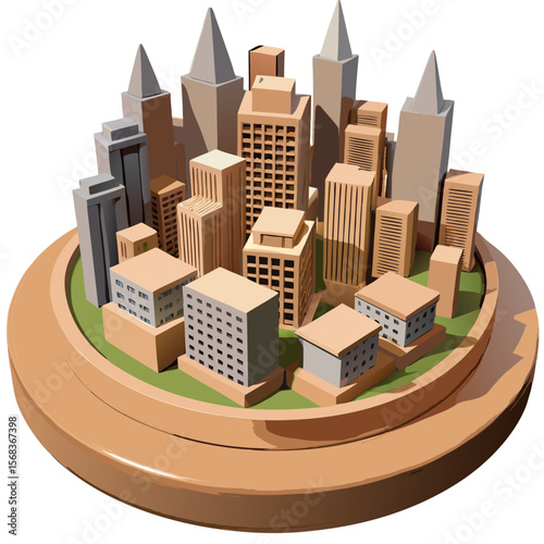 vector illustration of city
