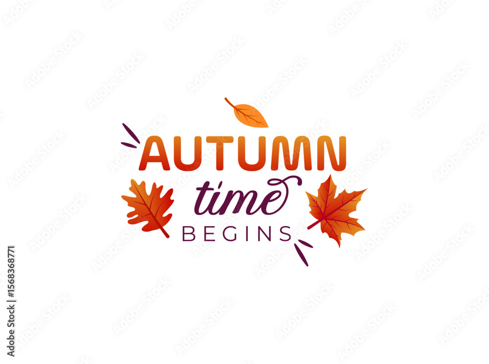 Fototapeta premium Autumn Begins Seasonal Leaves, Fall Colors, Natures Embrace