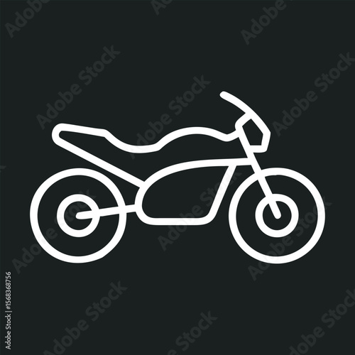 Modern Motorcycle Line Art Vector