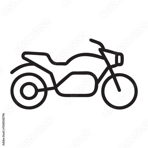 Modern Motorcycle Line Art Vector