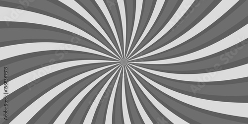 sunburst pattern white and gray design. Vintage sunrays illustration swirl line  diagonal fabric radial summer sunshine explosion energy sunlight glowing sunburst design