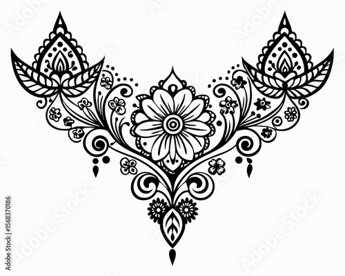 floral heart ornament